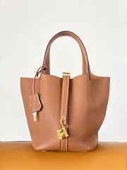 Fortok Hermès Picotin Lock 18 Bag Brown 18cm  - 1