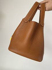 Fortok Hermès Picotin Lock 18 Bag Brown 18cm  - 4