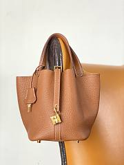 Fortok Hermès Picotin Lock 18 Bag Brown 18cm  - 3
