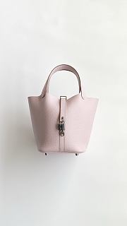 Fortok Hermès Picotin Lock 18 Bag Baby Pink Silver Hardware 18cm   - 1