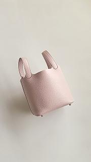 Fortok Hermès Picotin Lock 18 Bag Baby Pink Silver Hardware 18cm   - 4