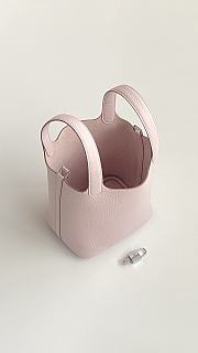 Fortok Hermès Picotin Lock 18 Bag Baby Pink Silver Hardware 18cm   - 2