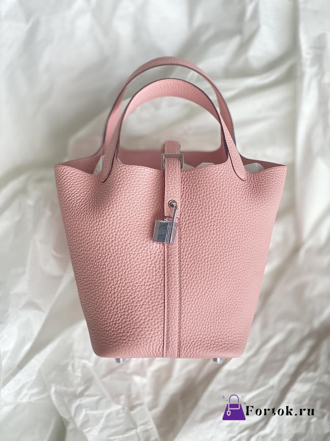 Fortok Hermès Picotin Lock 18 Bag Pink 18cm   - 1