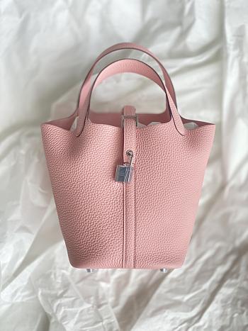 Fortok Hermès Picotin Lock 18 Bag Pink 18cm  
