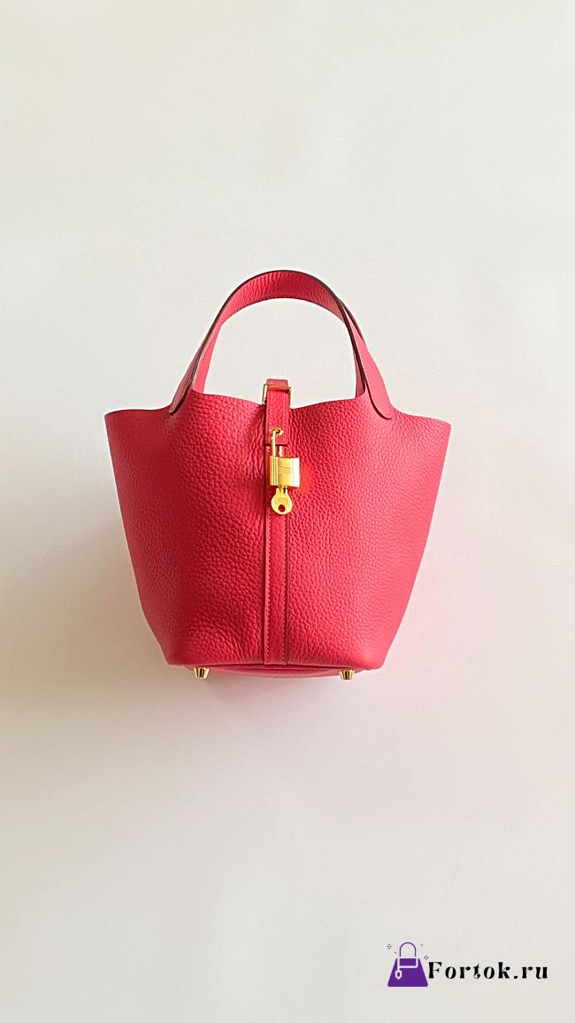 Fortok Hermès Picotin Lock 18 Bag Red 18cm   - 1