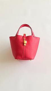 Fortok Hermès Picotin Lock 18 Bag Red 18cm   - 1
