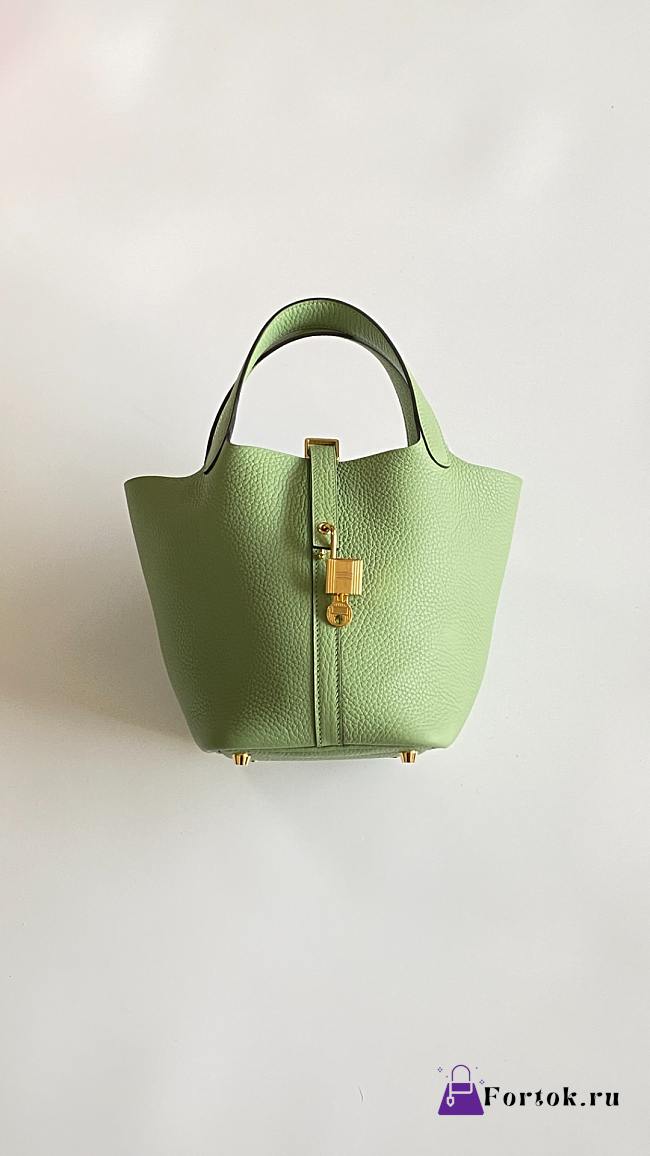 Fortok Hermès Picotin Lock 18 Bag Green 18cm  - 1