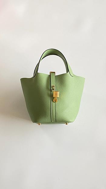 Fortok Hermès Picotin Lock 18 Bag Green 18cm 