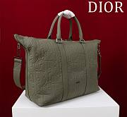 Fortok Dior Weekender 40 Moss Green Dior Gravity Leather and Black Grained Calfskin 57.5 x 34.5 x 22cm - 4