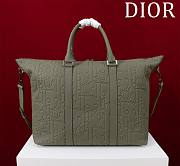 Fortok Dior Weekender 40 Moss Green Dior Gravity Leather and Black Grained Calfskin 57.5 x 34.5 x 22cm - 3