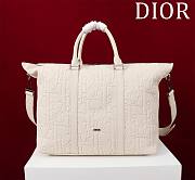 Fortok Dior Weekender 40 Ivory Dior Gravity Leather and Black Grained Calfskin 57.5 x 34.5 x 22cm  - 1