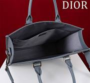 Fortok Dior Medium East-West Tote Bag Deep Gray Dior Gravity Leather and Deep Gray Grained Calfskin 36*30*10cm - 5
