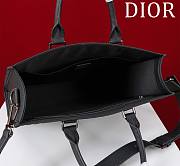 Fortok Dior Medium East-West Tote Bag Black Dior Gravity Leather and Black Grained Calfskin 36*30*10cm  - 6