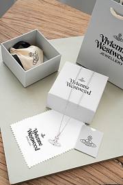 Fortok Vivienne Westwood Mayfair Bas Relief Pendant Necklace Light Rose Crystal  - 1