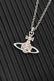 Fortok Vivienne Westwood Mayfair Bas Relief Pendant Necklace Light Rose Crystal  - 3