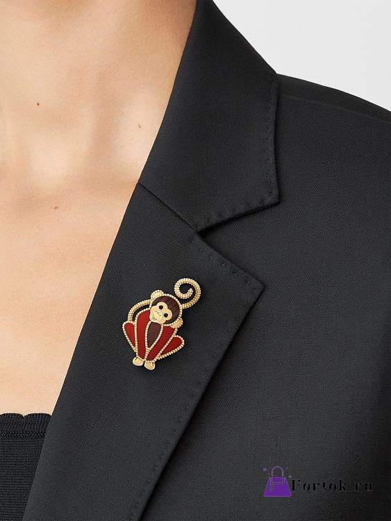 Fortok Van Cleef & Arpels Lucky Animals Monkey Clip  - 1