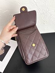Fortok Chanel 25 Burgundy Mini Bag Caviar 25.5×12×20cm - 2