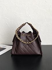 Fortok Chanel 25 Burgundy Mini Bag Caviar 25.5×12×20cm - 3