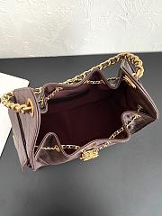Fortok Chanel 25 Burgundy Mini Bag Caviar 25.5×12×20cm - 6