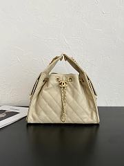 Fortok Chanel 25 Beige Mini Bag Caviar 25.5×12×20cm - 1