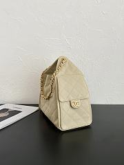 Fortok Chanel 25 Beige Mini Bag Caviar 25.5×12×20cm - 3