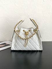 Fortok Chanel 25 White Mini Bag Caviar 25.5×12×20cm - 1