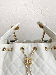 Fortok Chanel 25 White Mini Bag Caviar 25.5×12×20cm - 5