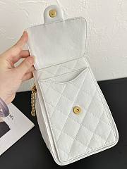 Fortok Chanel 25 White Mini Bag Caviar 25.5×12×20cm - 3