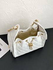 Fortok Chanel 25 White Mini Bag Caviar 25.5×12×20cm - 2