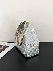 Fortok Chanel 25 Silver Mini Bag Caviar 25.5×12×20cm  - 6