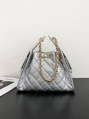 Fortok Chanel 25 Silver Mini Bag Caviar 25.5×12×20cm  - 4