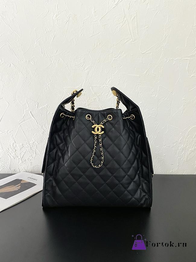 Fortok Chanel 25 Black Small Bag Caviar 30×14×29cm - 1