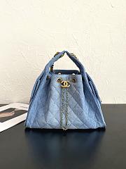 Fortok Chanel 25 Blue Denim Mini Bag 25.5×12×20cm - 1