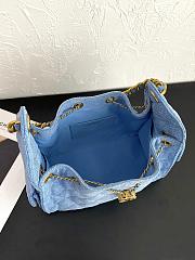Fortok Chanel 25 Blue Denim Mini Bag 25.5×12×20cm - 4