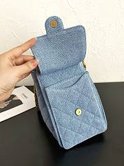 Fortok Chanel 25 Blue Denim Mini Bag 25.5×12×20cm - 3