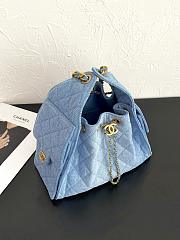 Fortok Chanel 25 Blue Denim Mini Bag 25.5×12×20cm - 2