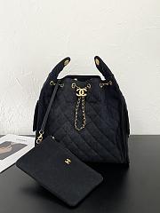 Fortok Chanel 25 Black Denim Medium Bag  40 x 30 x 15cm - 1