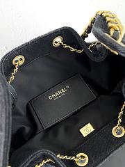Fortok Chanel 25 Black Denim Medium Bag  40 x 30 x 15cm - 6