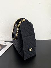 Fortok Chanel 25 Black Denim Medium Bag  40 x 30 x 15cm - 4