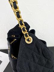 Fortok Chanel 25 Black Denim Medium Bag  40 x 30 x 15cm - 3