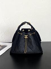 Fortok Chanel 25 Black Denim Mini Bag 25.5×12×20cm - 1