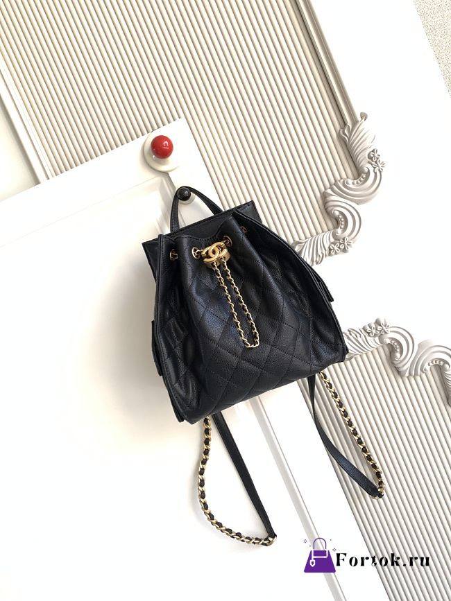 Fortok Chanel 25 Black Medium Backpack 23 x 23 x 14cm - 1