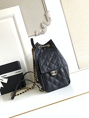 Fortok Chanel 25 Black Medium Backpack 23 x 23 x 14cm - 4