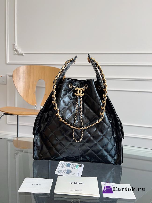 Fortok Chanel 25 Black Medium Bag 40 x 30 x 15cm  - 1