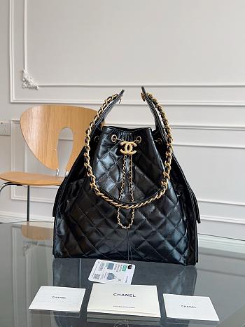 Fortok Chanel 25 Black Medium Bag 40 x 30 x 15cm 