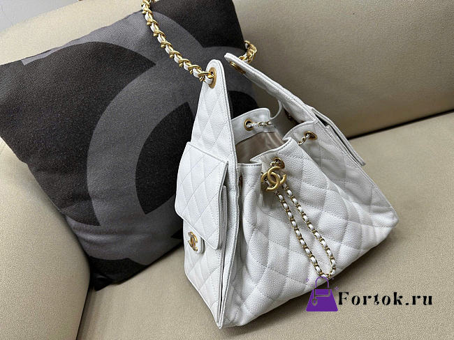 Fortok Chanel 25 White Medium Bag 40 x 30 x 15cm  - 1