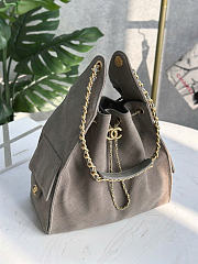 Fortok Chanel 25 Brown Medium Suede Bag 40 x 30 x 15cm - 2