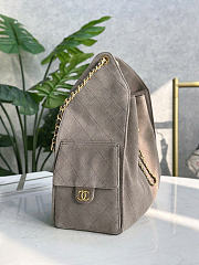 Fortok Chanel 25 Brown Medium Suede Bag 40 x 30 x 15cm - 5