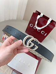 Fortok Gucci Belt GG Monogram Reversible Brown 3.5cm - 6