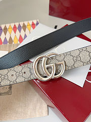 Fortok Gucci Belt GG Monogram Reversible Brown 3.5cm - 5